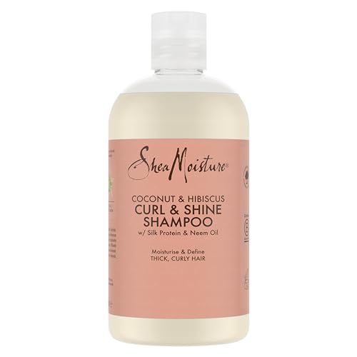 Shea Moisture Coconut & Hibiscus sulphate free shampoo Curl & Shine Shampoo for thick curly hair 384ml