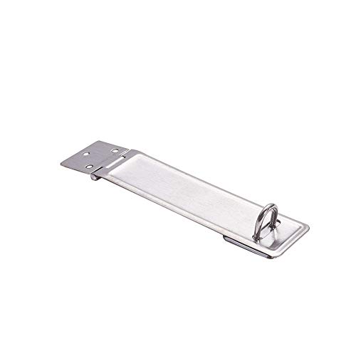 MroMax ドア掛け金ラッチ ドアボルトラッチ スライドラッチ ステンレス製 ドア留め スレンレススチール 南京錠留め金 Stapleパーツ ドア後付け ロックシフトゲートラッチ 安全ドアロックボタン ドア用 シルバートーン 長さ116mm 幅30mm 1個入り