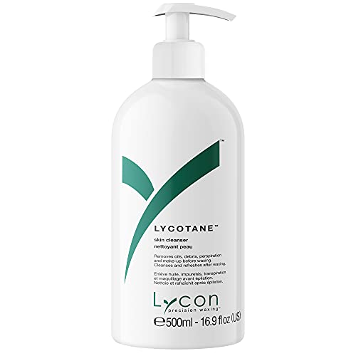 Lycotane Skin Cleanser, Pre-Wax Cleanser, Soothing Pre and Post Wax Treatment Made with Jasmine and Chamomile, Wax Cleanser for Home and Salon Use, Vegan & Gluten-Free Waxing Prep, 500ml (17oz.)