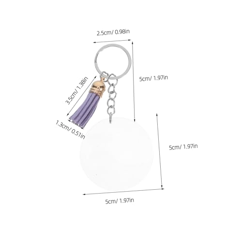 Porte-clés ronds en acrylique transparent rigide pour éviter les rayures - 3