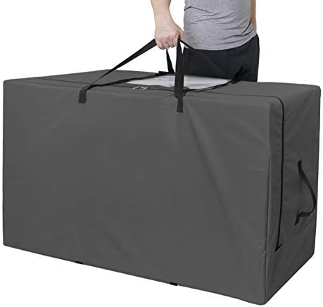 Cuddly Nest Heavy Duty Carry Case for Tri-Fold Queen Size Mattress (Fits 4"-6", Water Resistant, Grey, Medium Firmness)