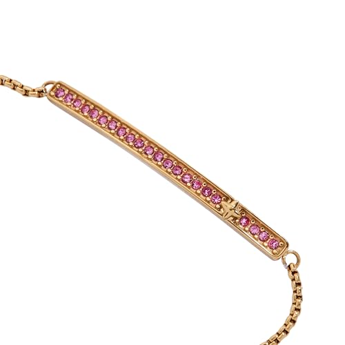 Image of Alex and Ani Pave Bolo Birthstone Bracelet - Stainless Steel Gold /Silver, Perfect for Stacking, Adjustable Birthstone Bracelet for Women, Ideal Gift Jewelry