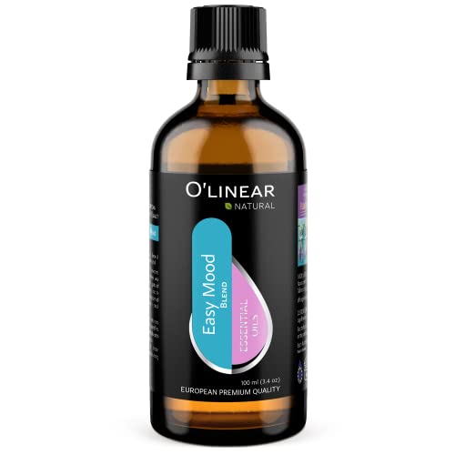 Good Mood Uplifting Essential Oil Blend - Pure Tension Relief & Mood Support with Bergamot, Lemon, Lime, Grapefruit - Large 3.4 Fl Oz Calming Essential Oil Scent for Diffuser for Home Aromatherapy