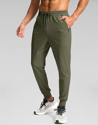 Image of Pudolla Men's Lightweight Jogger with Pockets 4-Way Stretch Sweatpants Workout Runing Athletic Track Pants