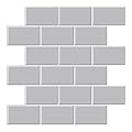 Tic Tac Tiles 10-Sheets Peel and Stick Tiles in Subway Designs (Thicker Subway Ash)