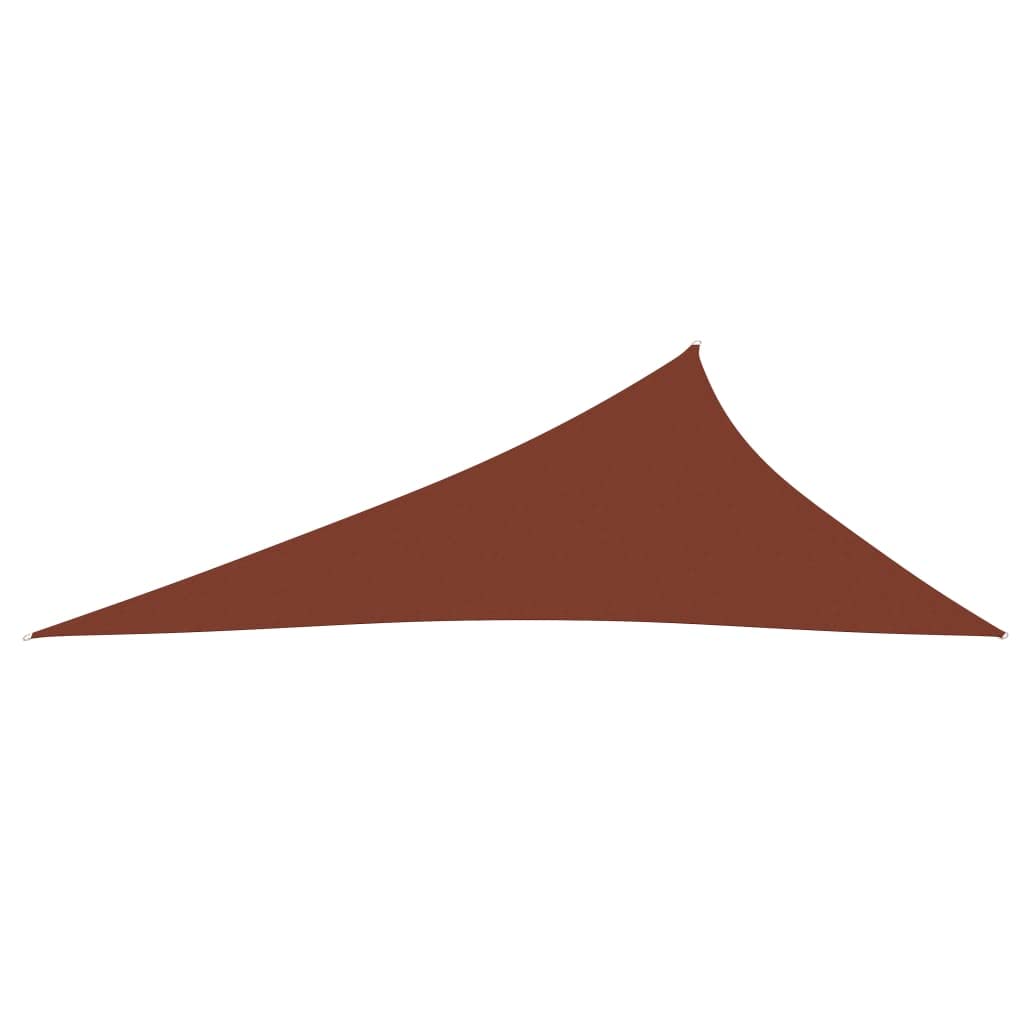 HOMIUSE Voile d'ombrage en toile - 4 x 5 x 6,4 m - Imperméable - Pour plage, balcon - Protection contre la pluie - Triangle - Protection solaire - Pour balcon, terre cuite - Rouge terre cuite