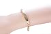 Fashion Golden Brass Beaded ID Stretch Bracelet