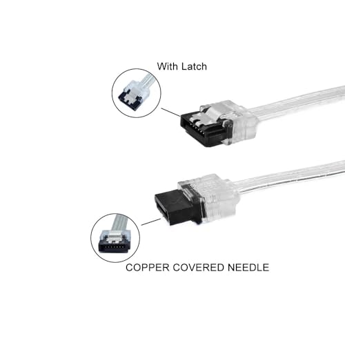 Cable de datos SATA 3.0 de 30 cm color blanco miniatura 6