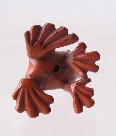 Ribbit Carved Boxwood Signed Tree Frog Ojime/Netsuke Bead for Jewelry Making