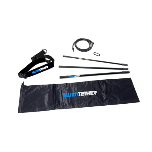 Swim Tether 3 – Swim Training Resistance Belt – Tangle Free Design – Turn Your Pool or Spa Into a Stationary Swimming Environment ST3 – Gift for Swim