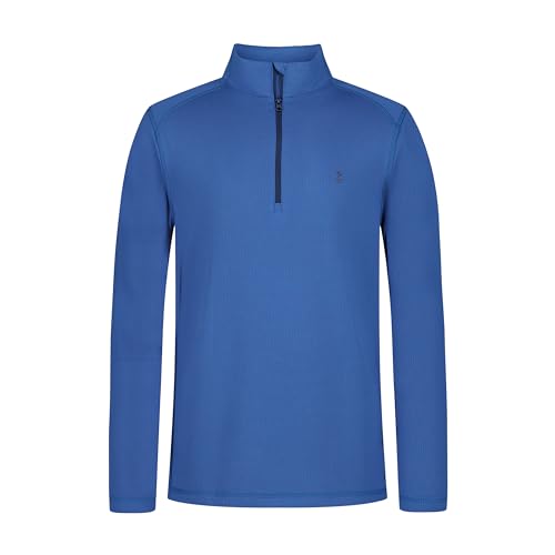 Izod Boys' Long Sleeve Performance Quarter Zip Pullover, Lightweight, Bright Cobalt, 10-12