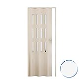 puertas fuelle bricodepot Peso al mq : ca 2,7 Kg/mq Forte Puerta Plegable de Interior de PVC 88,5x214 cm Blanco - Vidrio Satén Mod.Luciana