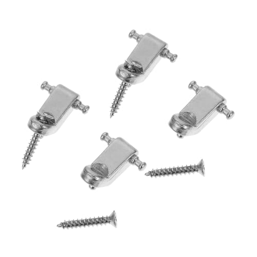 Levemolo Electric Guitar Bridge Accessories Guitar String Retainers Set 4pcs Silver Metal Roller String Tree Retainer