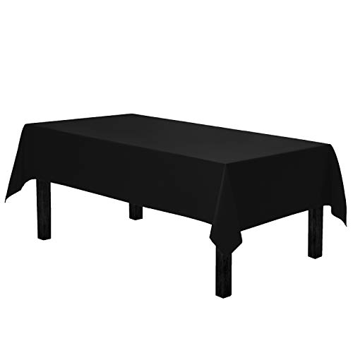 Gee Di Moda Rectangle Tablecloth - 60 x 84 Inch - Black Rectangular