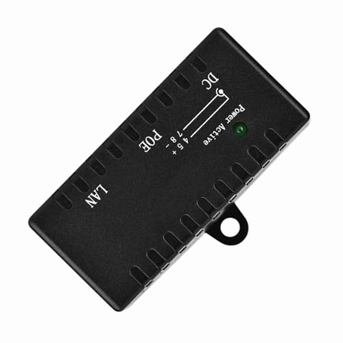 Wear- ABS PoE Splitter, Power Over Ethernet Injector, LAN Network Supported, 10/100Mbps para Uso Doméstico (Negro) miniatura 2