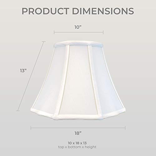 Royal Designs, Inc. Flare Bottom Outside Corner Scalloped Basic Lamp Shade, BSO-701-18WH, 10 x 18 x 13, White by Royal Designs, Inc. - Image 3