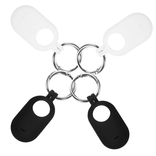Gadpiparty 4pcs Shockproof Silicone Cover Compatible Secure Holder for Pet Keychain Tracer Sleeve Precise Cutouts for Full Functionality