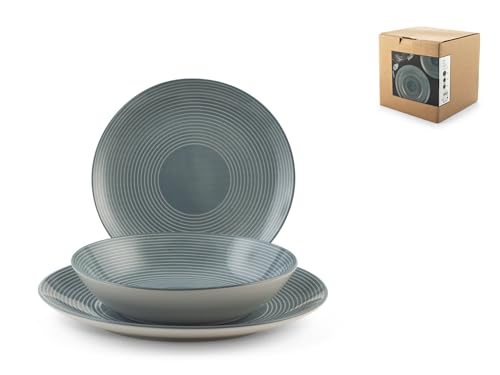 Service de table en porcelaine H&H fini les assiettes fragiles avec le set Echo octane - 6