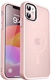 MOCCA Strong Magnetic for iPhone 12 Case/iPhone 12 Pro Case, [Compatible with Magsafe][Mil-Grade Drop Protection] Slim Shockproof Translucent Protective Phone Case for iPhone 12/12 Pro, Pink