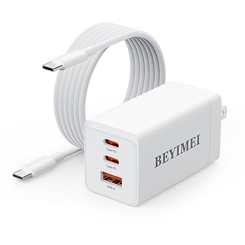 BEYIMEI 67W USB C Wall Charger,GaN III 3-Port PD QC Foldable Charger,Fast Charging Station,Type C and USB A Laptop charge Adapter for All iPad iPhone 15 14 13 12 Pro Max Pixel Note Galaxy