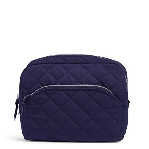 Vera Bradley Women's Performance Twill Large Cosmetic Makeup Organizer Bag, Classic Navy, One Size