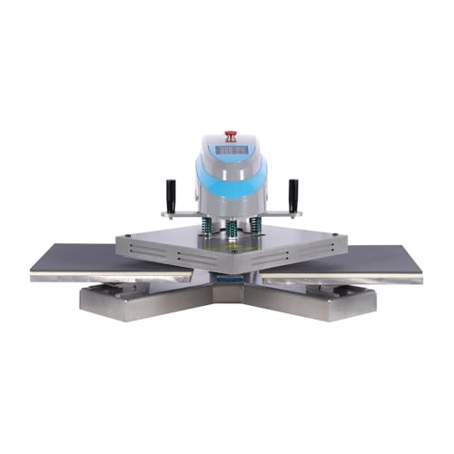 Prensa térmica neumática con doble estación y control digital miniatura 3