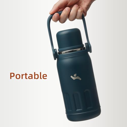 Image of Konokyo 50oz Thermos for Cold Drinks, Insulated Water Bottle, Navy Blue