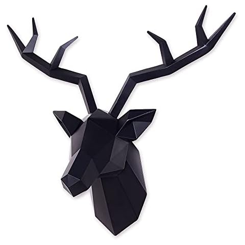Keygift Geometrical Deer Head Wall Sculpture Cover