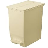 リス(RISU) フタ付きゴミ箱 iiro 棚下で使える ペダルダストボックス 45L ベージュ ペダルオープン 両開き 帯電防止剤配合 ゴミ箱 おしゃれ 分別 日本製 袋止め付き キッチン リビング GETI068