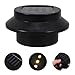 Kisangel 6Pcs Solar Fence Lamp LED Lighting Tool Warm White Outdoor Post Lights Black Shell for Garden Deck and Porch Use