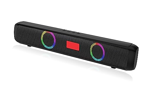 IMMEQA ISONIX10 W Bluetooth Soundbar, 10Hrs Playback, Stereo Soundbar for Phone/TV/Laptop/Tablets/Aux/TF Card/USB Drive & 1200mAh Battery