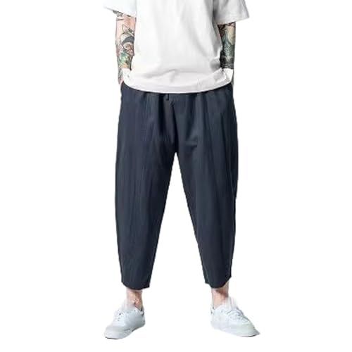 Pantalon lampion homme coton lin léger et fluide à taille élastique