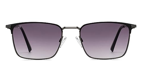 Vincent Chase By Lenskart | Gunmetal Grey Full Rim Rectangular | Fashion Essentials | Branded Latest and Stylish Sunglasses | 100% UV Protected |... - Image 2