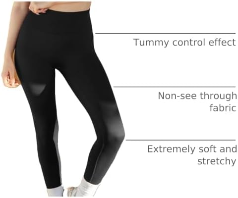CHANAN High Waisted Leggings for Women No See Through Tummy Control Buttery Soft Yoga Pants for Workout Athletic Running — Full Length view 5