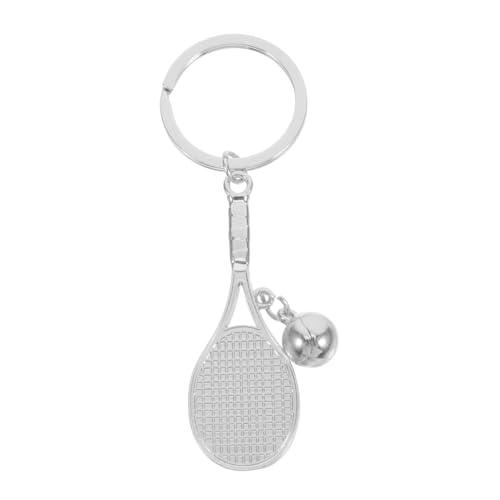 NTALJC Llavero Llaveros Raqueta s Bolas Anillos de estilo deportivo Anillos de bolas deportivas Pequeños amantes de los ss Divididos Aleación de zinc dorado