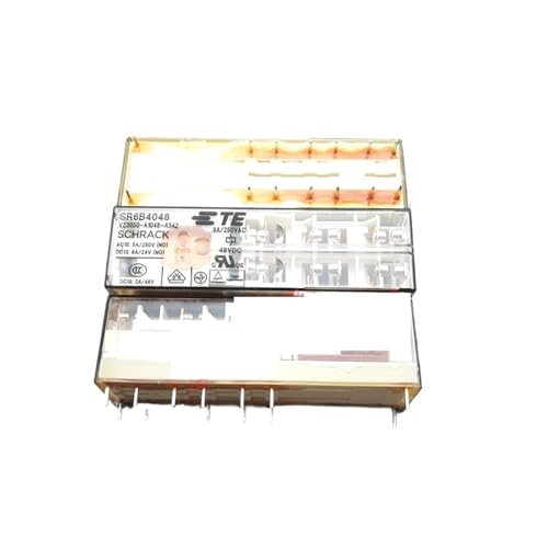 1 relé de seguridad SR6B4048 V23050-A1048-A542-48vdc de 14 pines, cuatro aperturas y dos cierres.
