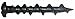 Powers Fastening Innovations 02276 Wall-Dog - 1/4-Inch by 1-1/2-Inch Black Phosphate Pan Head Light Duty Anchor, 100 Per Box