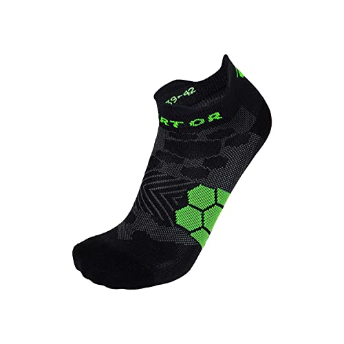 Enertor Energy Run Socks - Trainer Ankle Length Running Socks - With Anti-Blister Protection and Breathable Anti-Microbial Yarn - For Performance and Endurance