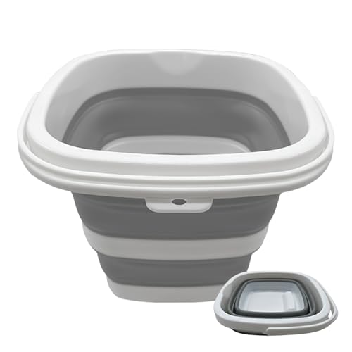 Dayysiuy Seau Pliable | Seau Pliable 5L avec Poignée Robuste,Compact Multifonction Économiseur d'Espace pour Entretien Salle de Bain Jardin Pêche Camping Plage