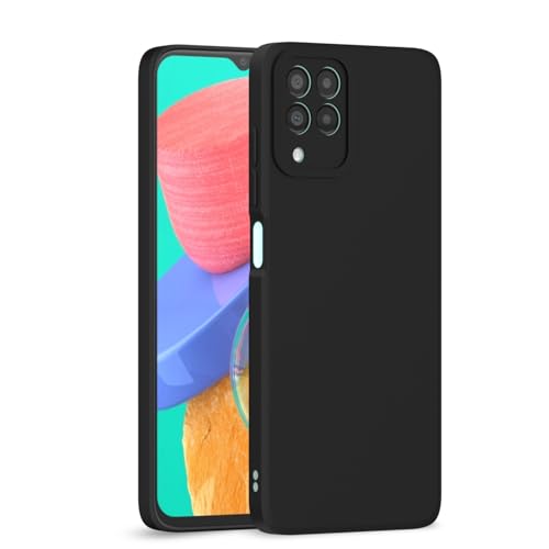 Image of Outlouders Back Cover for Samsung Galaxy M33 5G | Camera Protection | Durable Soft Matte Silicone Bumper Case (Black)