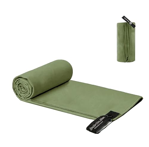 Quick Dry Camping Towel?Microfiber Travel Towel Super Absorbent Fast Drying Towel?Ultra Compact Soft Lightweight for Backpacking Camping Beach Hiking Gym Yoga Swimming,15.8