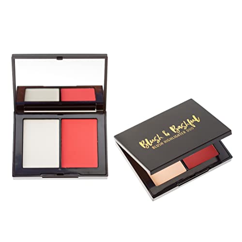 Belle Beauty Blush & Bashful Cream Blush And Highlighter Duo - Flawless Cheek Highlight & Color In A Convenient, Portable Makeup Compact - Natural & Paraben Free (Blossom) #TOP4