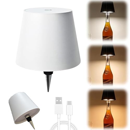 Lampe à bouteille à vin LED pour table de jardin et décoration de terrasse soirée
