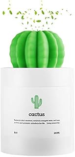 Cactus Humidifiers, Desktop Mini Cool Mist Humidifier 280ml USB Portable Air Diffuser, Auto