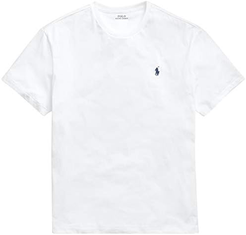 POLO RALPH LAUREN Mens Crew Neck T-Shirt (XL, White)