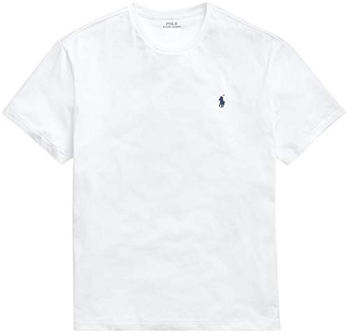 Polo Ralph Lauren Herren-T-Shirt mit Rundhalsausschnitt, Weiß XL