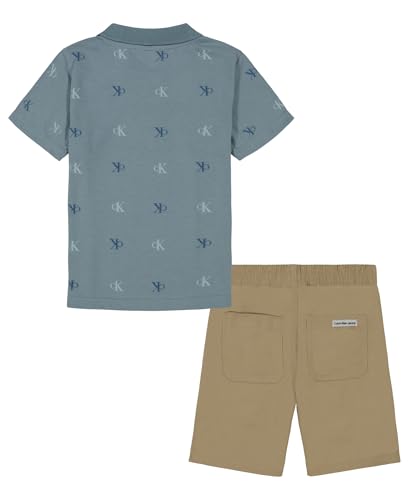 Image of Calvin Klein baby-boys 2pc Polo Short Set