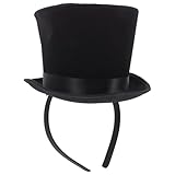Cappello da donna in feltro nero: un'aggiunta festosa per illuminare la festa, da usare come accessorio per costumi di scena, cappelli da bomboniera