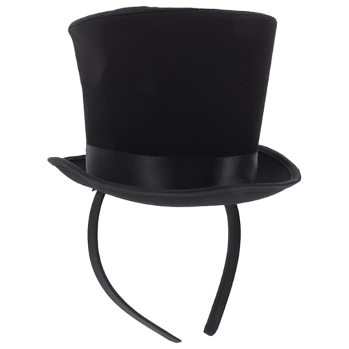 Petit haut-de-forme léger noir coiffe créative pour fête cosplay