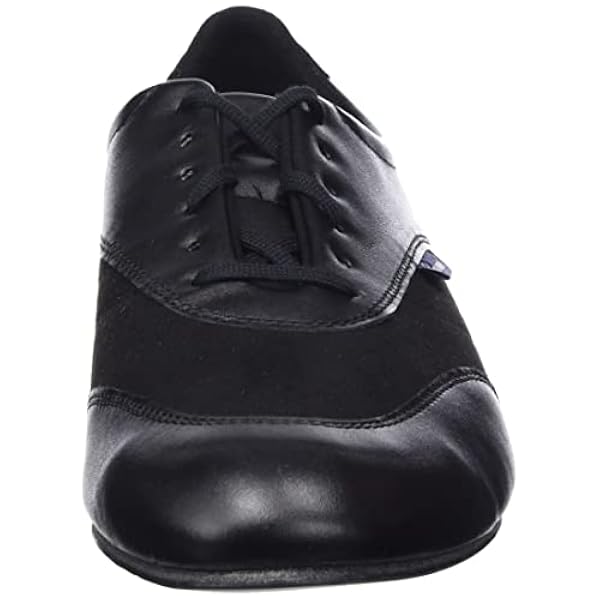 Diamant Uomo Ballo Sneakers 191-425-380-V - Pelle Nero - 1,5 cm Tacco a Zeppa - VarioSpin Unico - Made in Germany